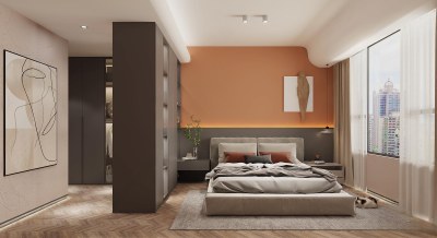 现代主卧3D模型下载